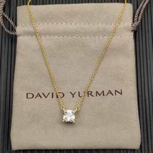David Yurman Gold Necklace with Sparkling Stone
